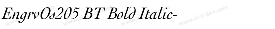 EngrvOs205 BT Bold Italic字体转换
